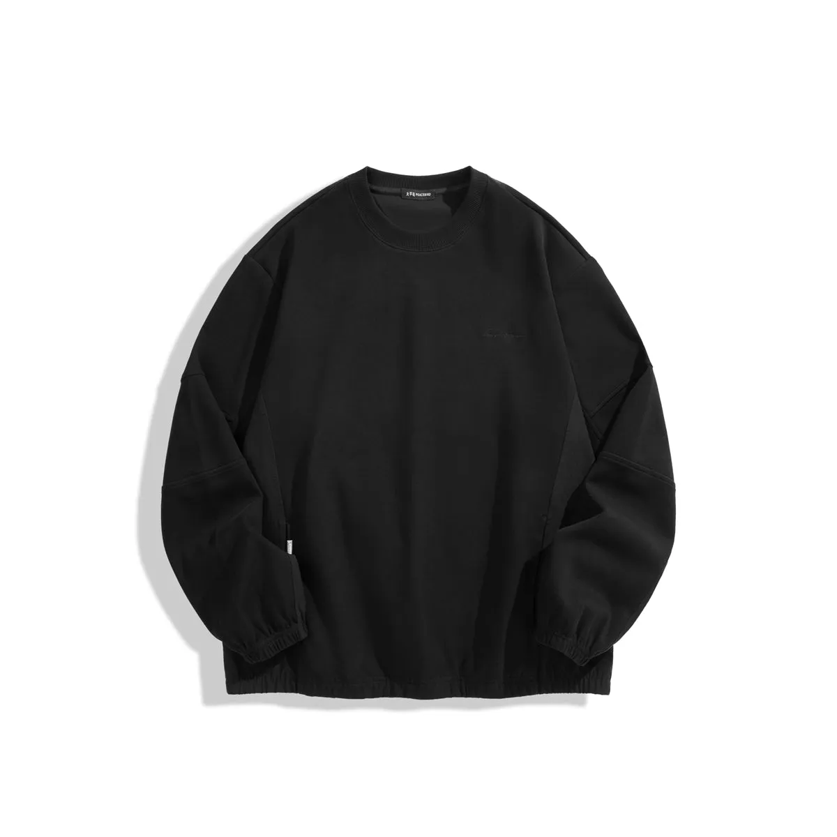 Men's Solid Pullover Sweatshirt with Elastic Hem sold by PEACEBIRD