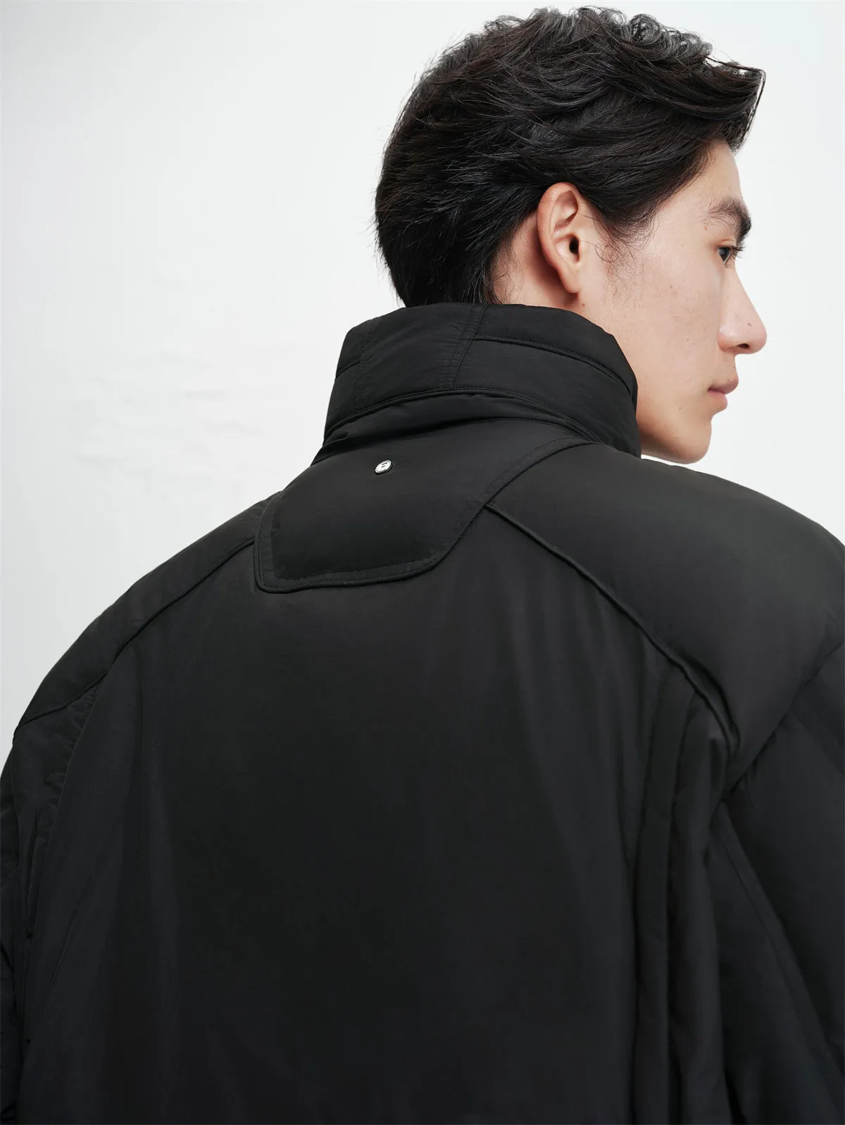 Men's Oversized Stand-Collar Puffer Jacket sold by PEACEBIRD product image thumbnail 4