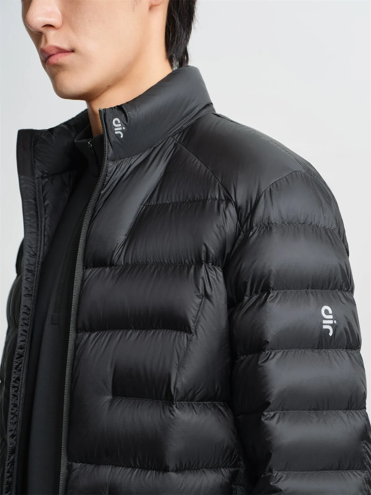 Men's Stand-Collar Goose Down Jacket with Contrast Details sold by PEACEBIRD product image thumbnail 4