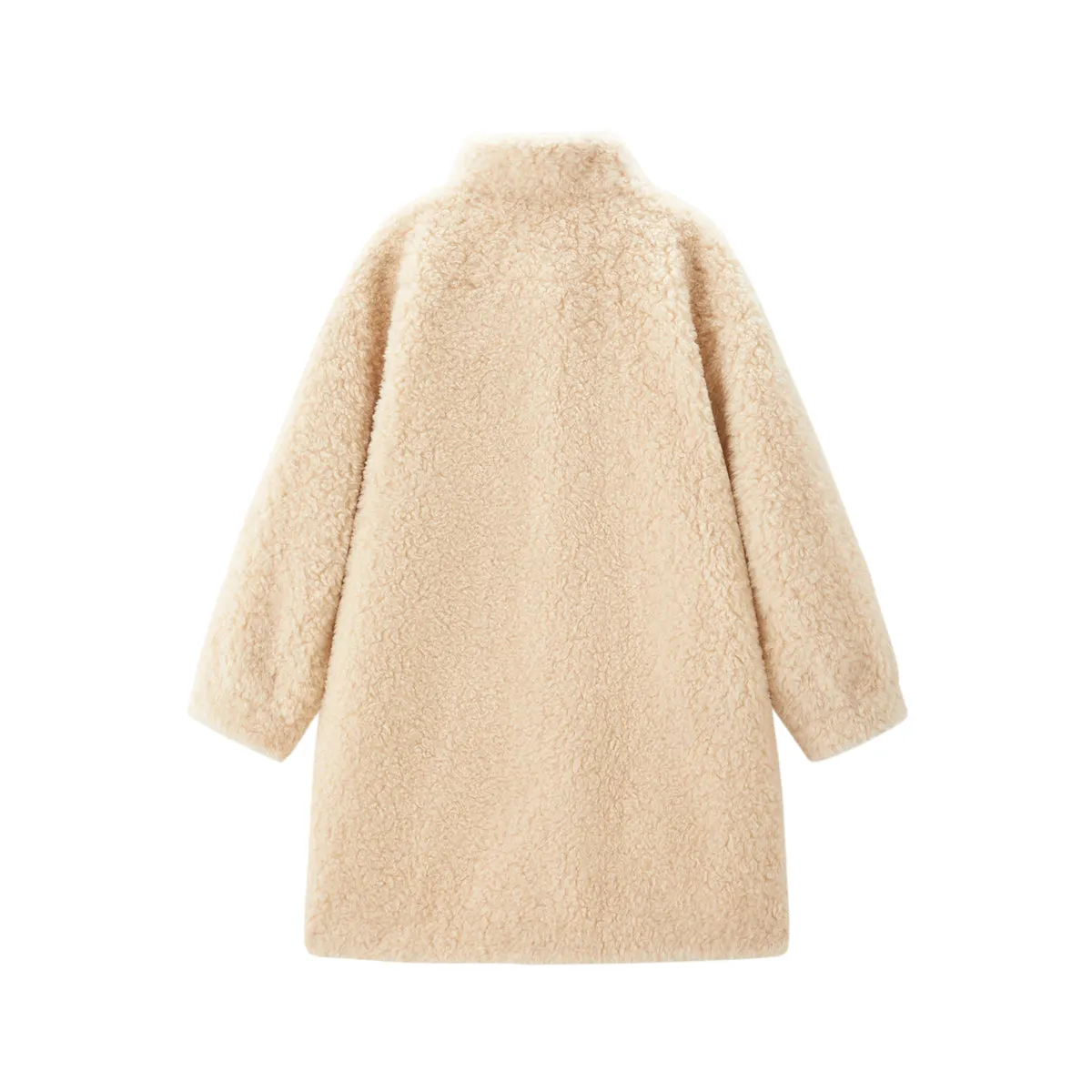 Women's Curly Wool Stand-Collar Coat sold by PEACEBIRD product image thumbnail 5