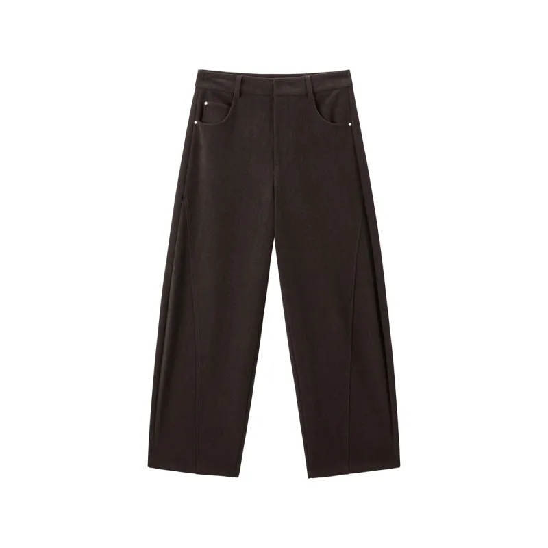 Women's Oversized Chenille Curved-Leg Pants sold by PEACEBIRD