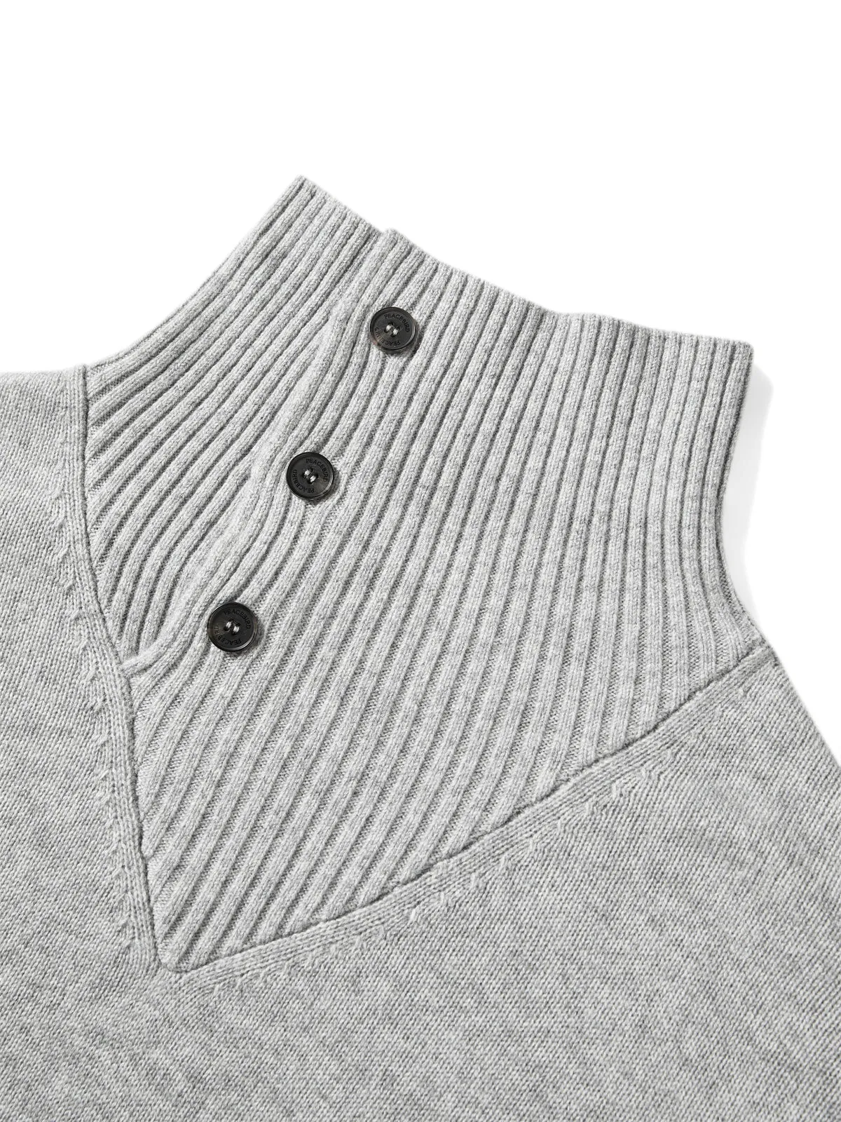 Women's Cashmere-Blend Asymmetric-Neck Knit Sweater sold by PEACEBIRD product image thumbnail 5