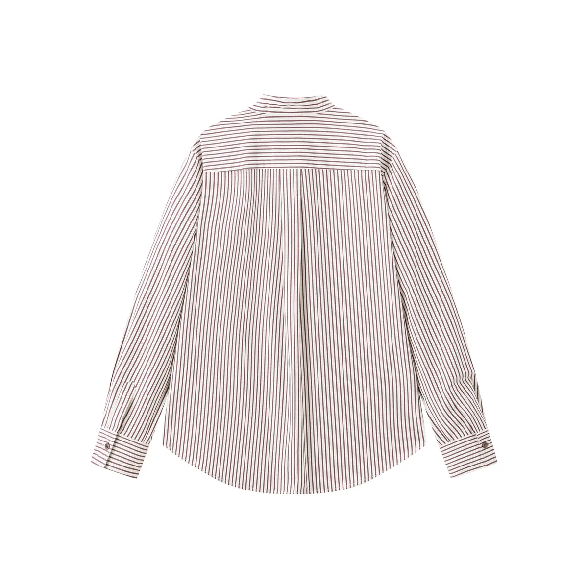 Women's Oversized Striped Long-Sleeve Shirt sold by PEACEBIRD product image thumbnail 3