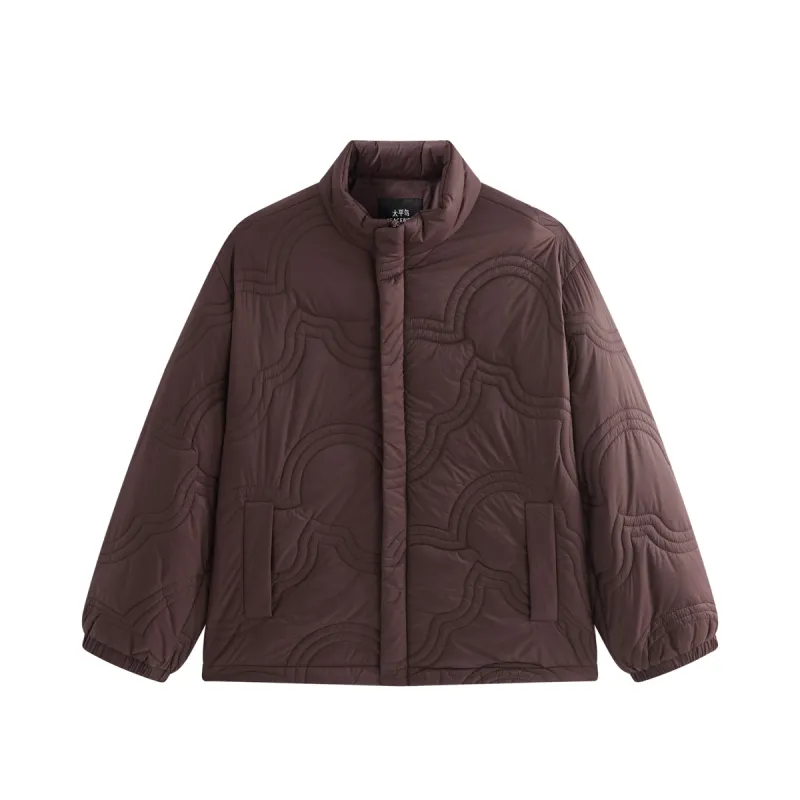 Men's Quilted Padded Jacket with Embroidery sold by PEACEBIRD