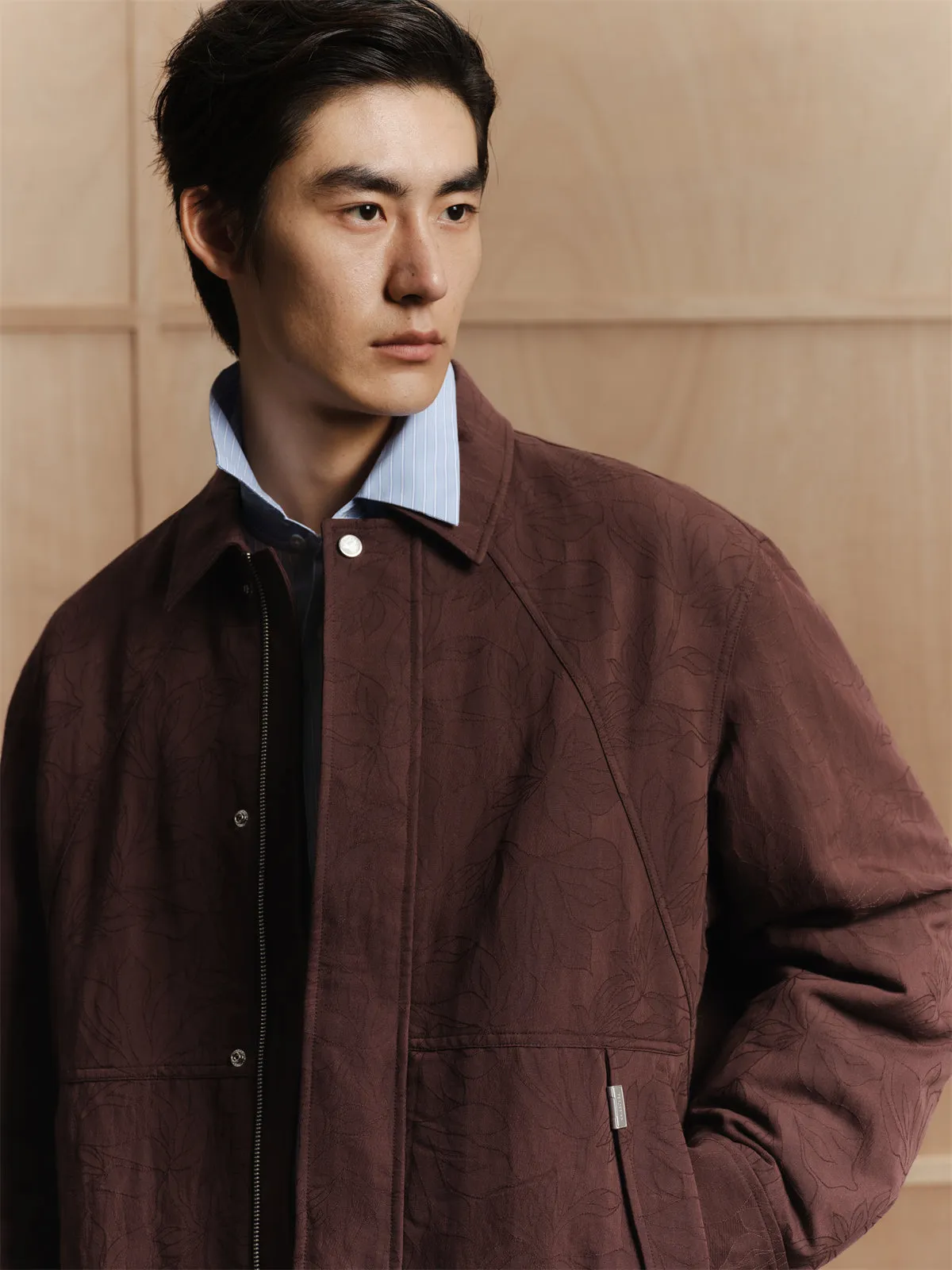 Men's Heavy Jacquard Quilted Jacket sold by PEACEBIRD product image thumbnail 5