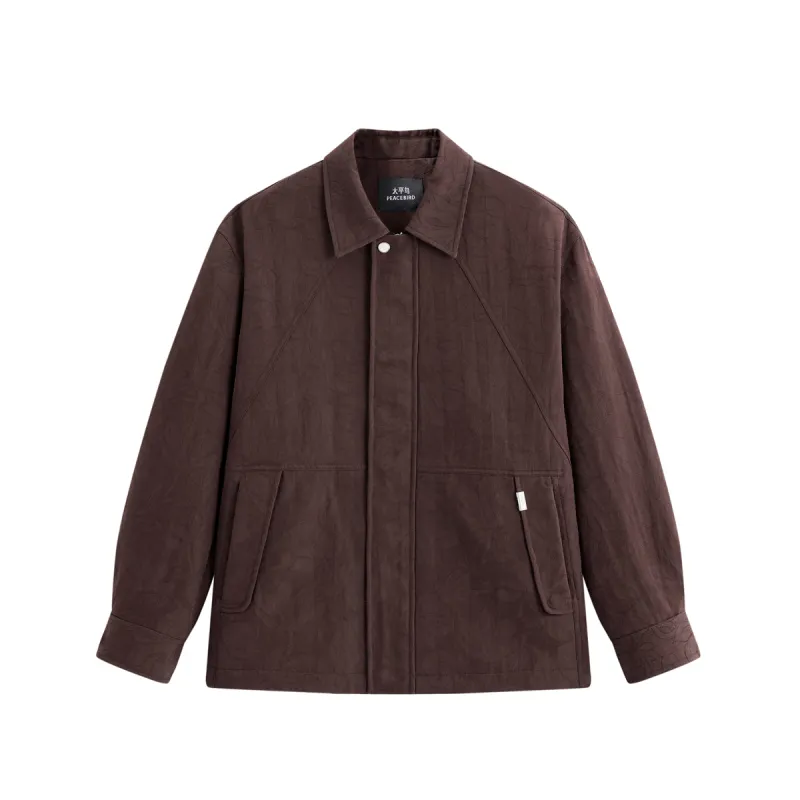 Men's Heavy Jacquard Quilted Jacket sold by PEACEBIRD