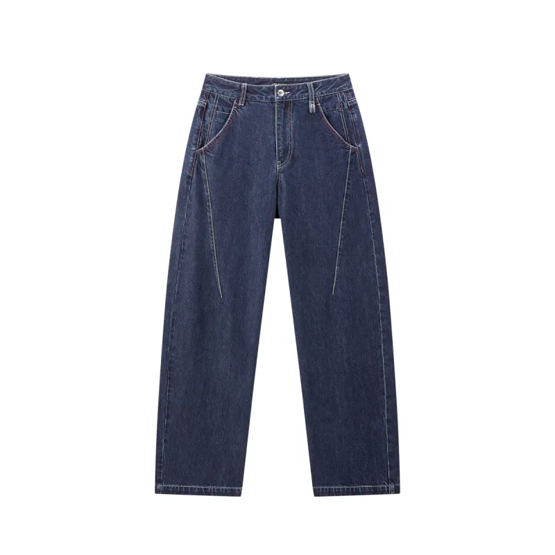 Women's Lyocell Wide-Leg Jeans sold by PEACEBIRD