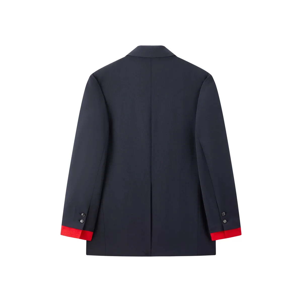 Women's Contrast Notch-Lapel Blazer sold by PEACEBIRD product image thumbnail 3
