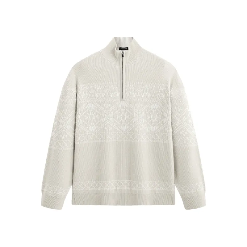 Men's Fair Isle Mock-Neck Knit Sweater sold by PEACEBIRD