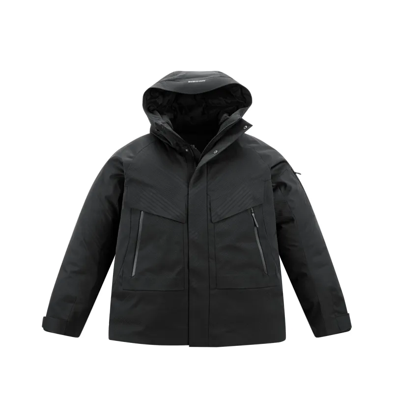 Men's 3D Jacquard Textured Goose Down Jacket sold by PEACEBIRD