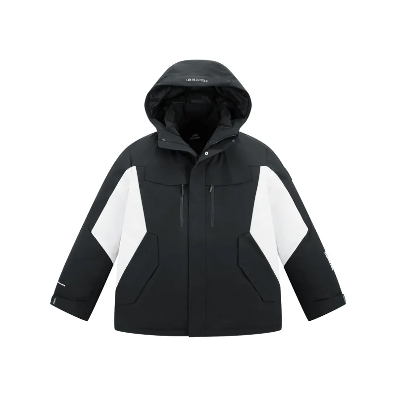 Men's Colorblock Water-Repellent Goose Down Jacket made by PEACEBIRD
