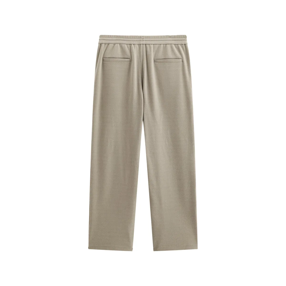 Men's Khaki Drawstring-Waist Straight Pants sold by PEACEBIRD product image thumbnail 3