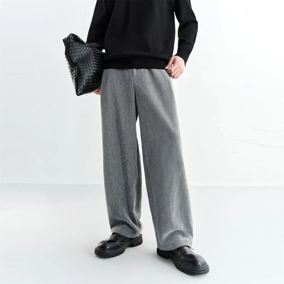 Men's Textured Jacquard Casual Pants sold by PEACEBIRD product image thumbnail 2