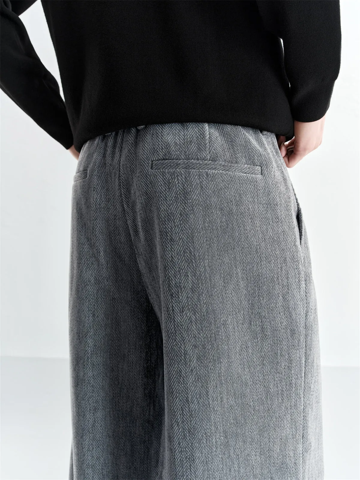 Men's Textured Jacquard Casual Pants sold by PEACEBIRD product image thumbnail 5