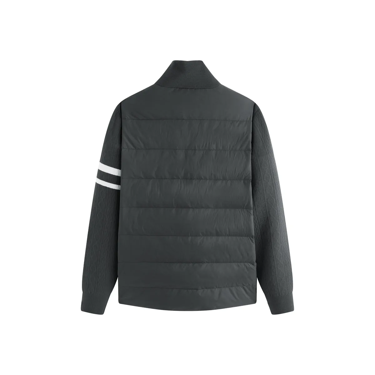 Men's Knit-Panel Lightweight Stand-Collar Goose Down Jacket sold by PEACEBIRD product image thumbnail 3