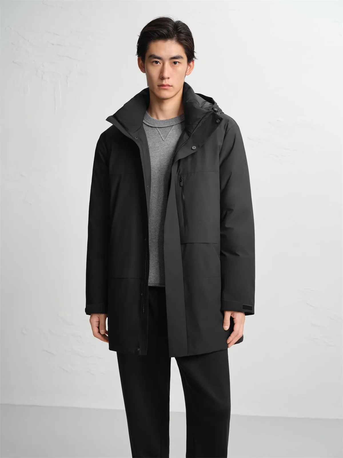 Men's Mid-Length Goose Down Parka sold by PEACEBIRD product image thumbnail 2