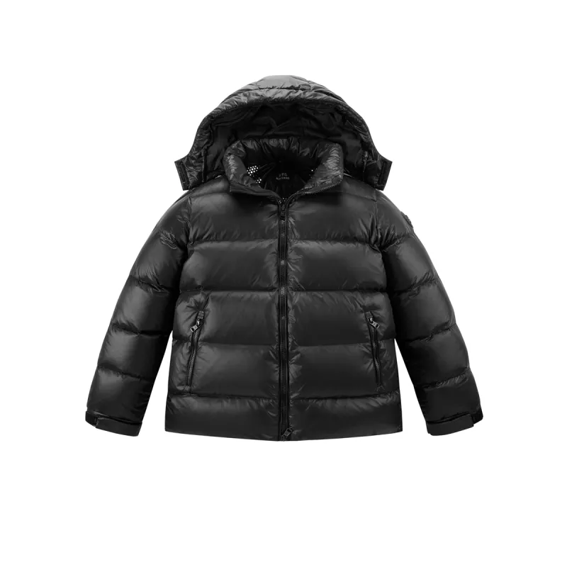 Men's Glossy Hooded Goose Down Jacket sold by PEACEBIRD