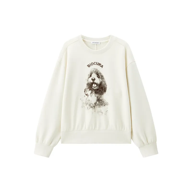 Women's Puppy Graphic Pullover Sweatshirt sold by PEACEBIRD