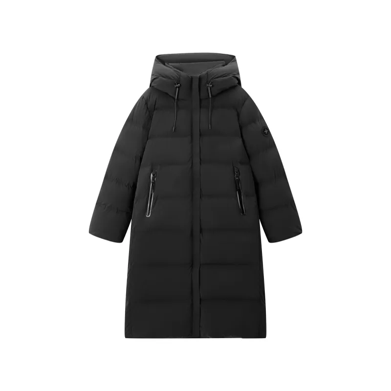 Women's Long Down Coat with Back Print sold by PEACEBIRD