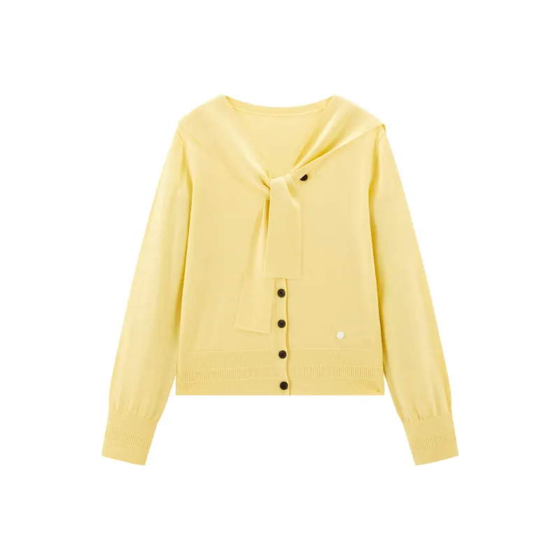 Women's Short Knit Cardigan with Detachable Cape sold by PEACEBIRD