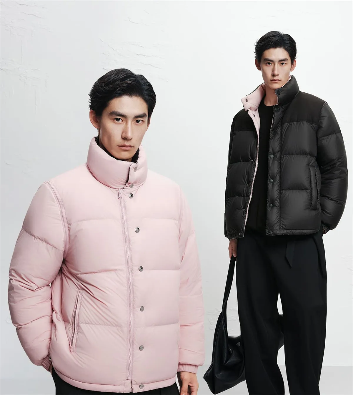 Men's Reversible Down Jacket with Detachable Sleeves sold by PEACEBIRD product image thumbnail 2