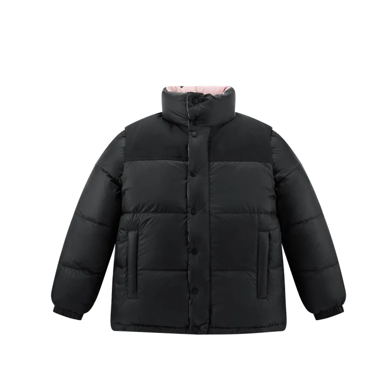 Men's Reversible Down Jacket with Detachable Sleeves sold by PEACEBIRD