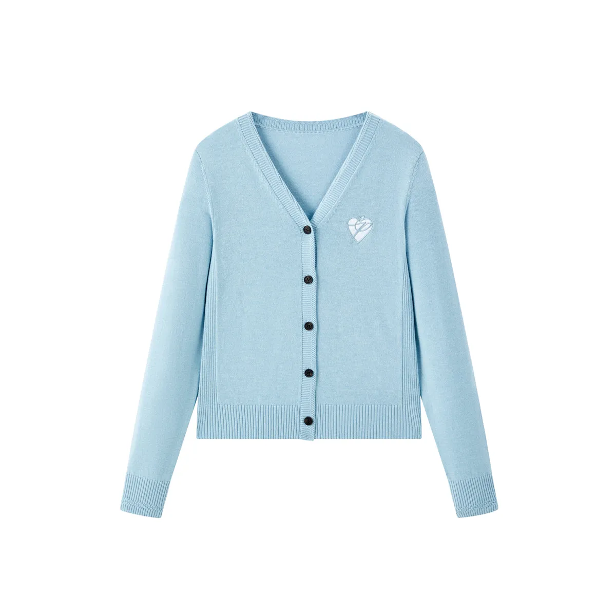 Women's Short V-Neck Embroidered Cardigan sold by PEACEBIRD product image thumbnail 4
