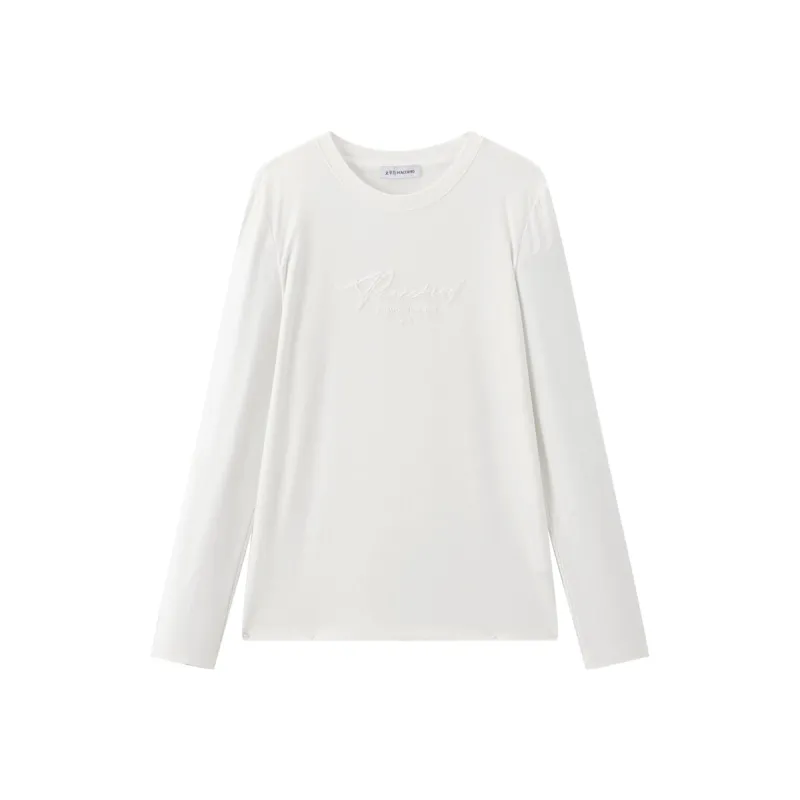 Women's Lyocell T-Shirt with Water-Soluble Embroidery sold by PEACEBIRD