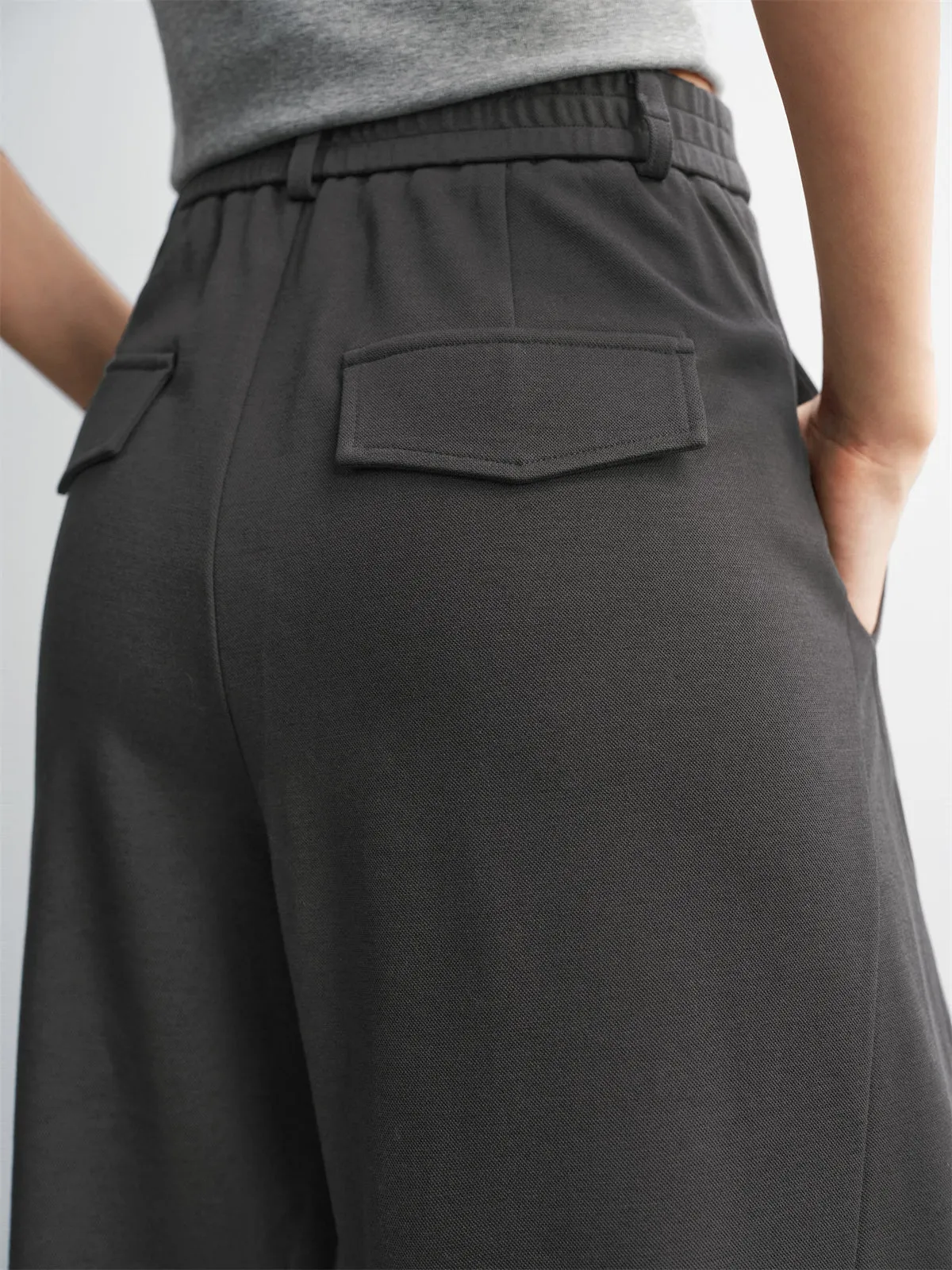 Women's High-Waist Wide-Leg Casual Pants sold by PEACEBIRD product image thumbnail 5