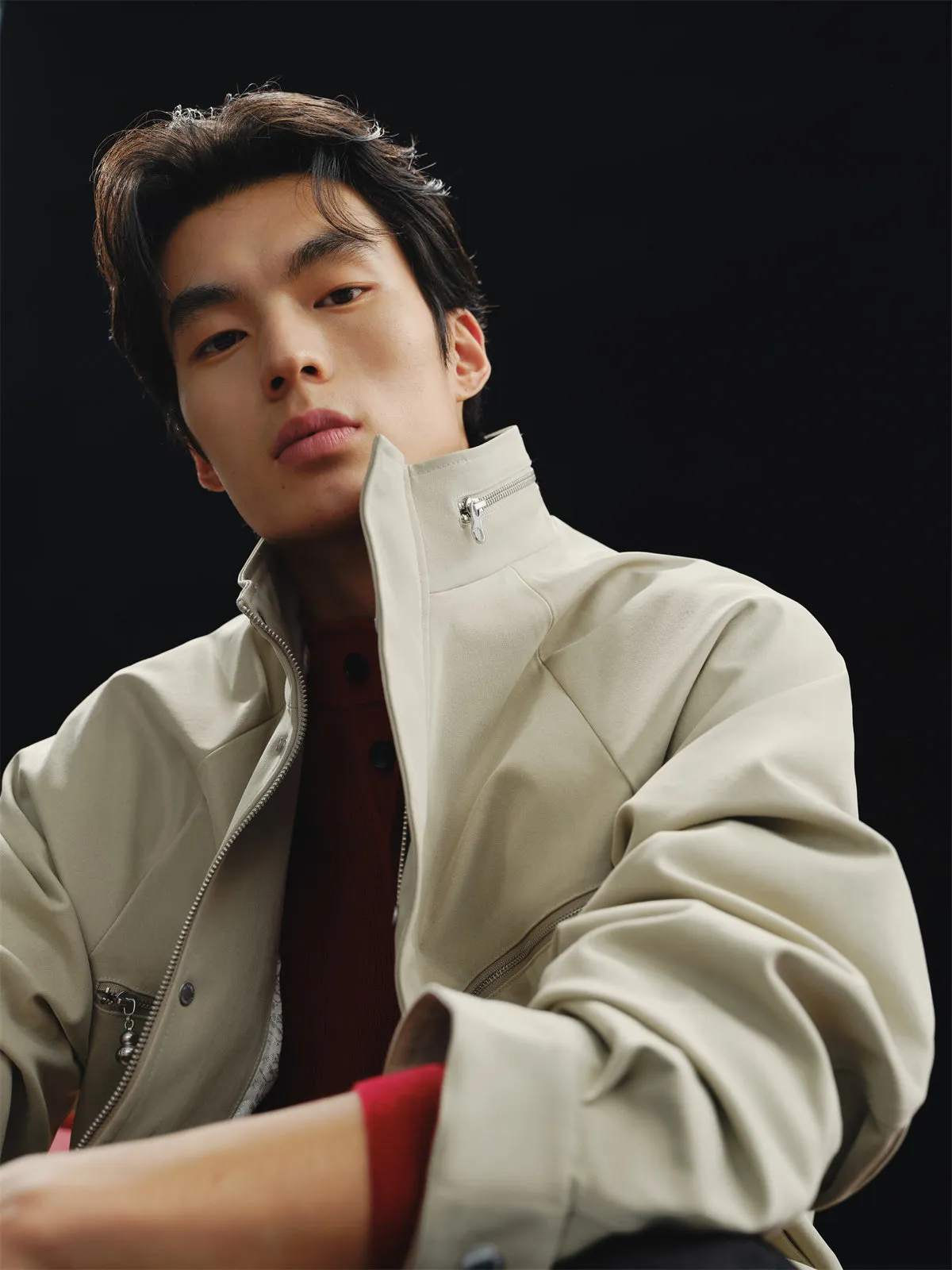 Men's Commuter Stand-Collar Jacket sold by PEACEBIRD product image thumbnail 4