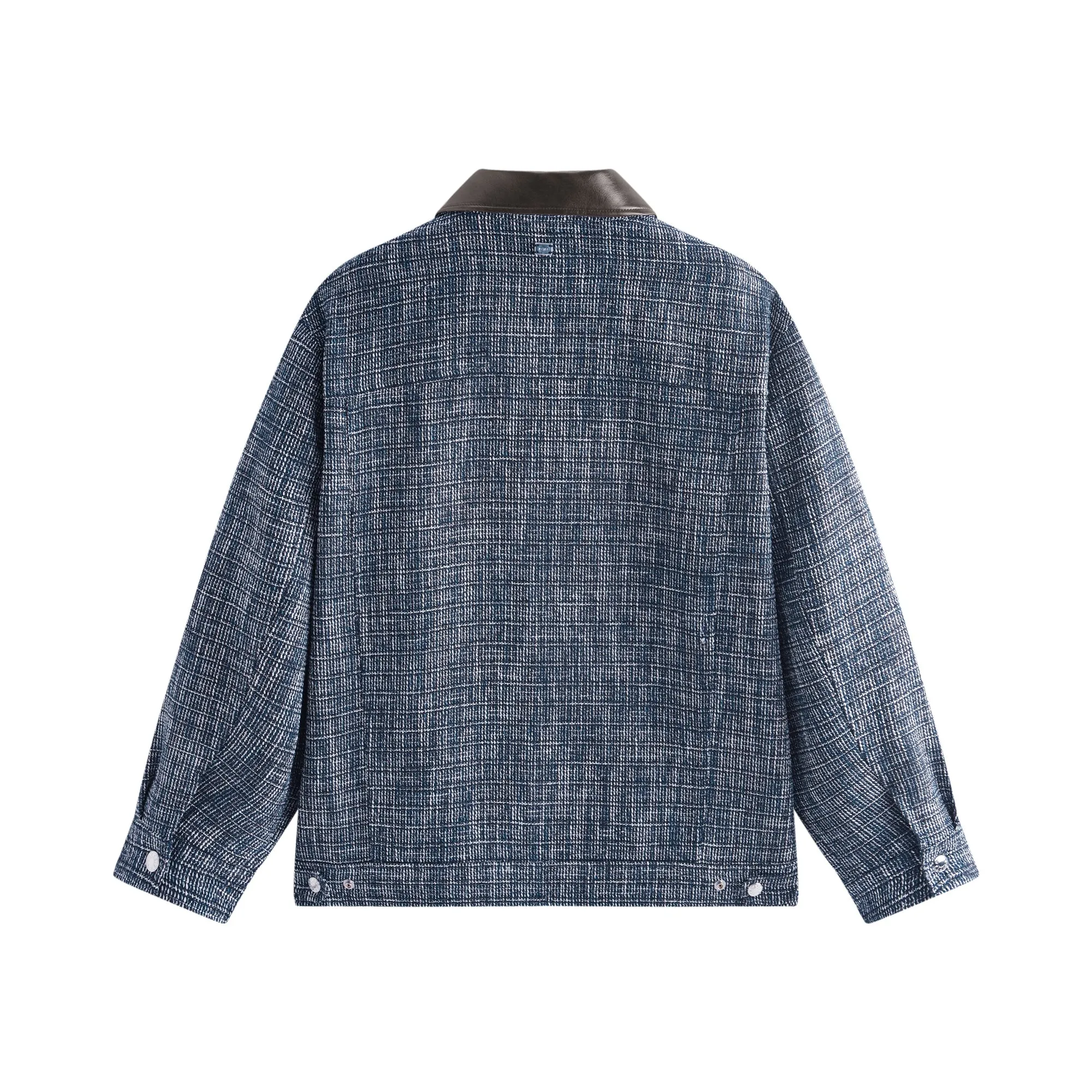 Men's Textured Tweed-Style Jacket with PU Collar sold by PEACEBIRD product image thumbnail 3