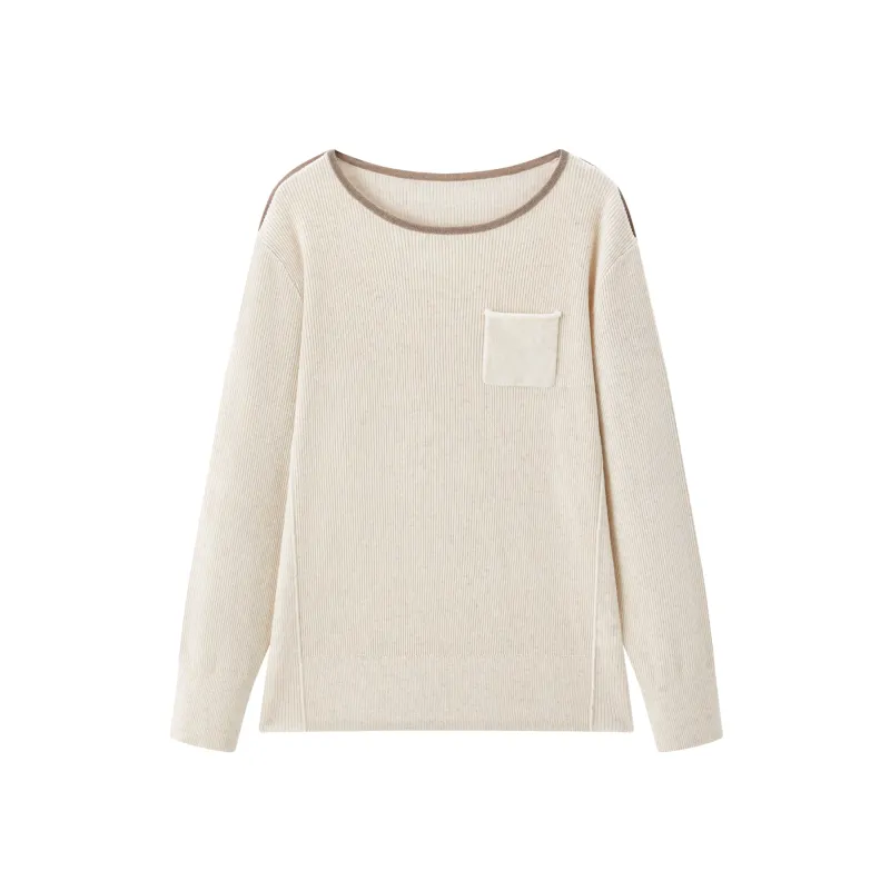 Women's Wool-Blend Oversized Knit Pullover sold by PEACEBIRD