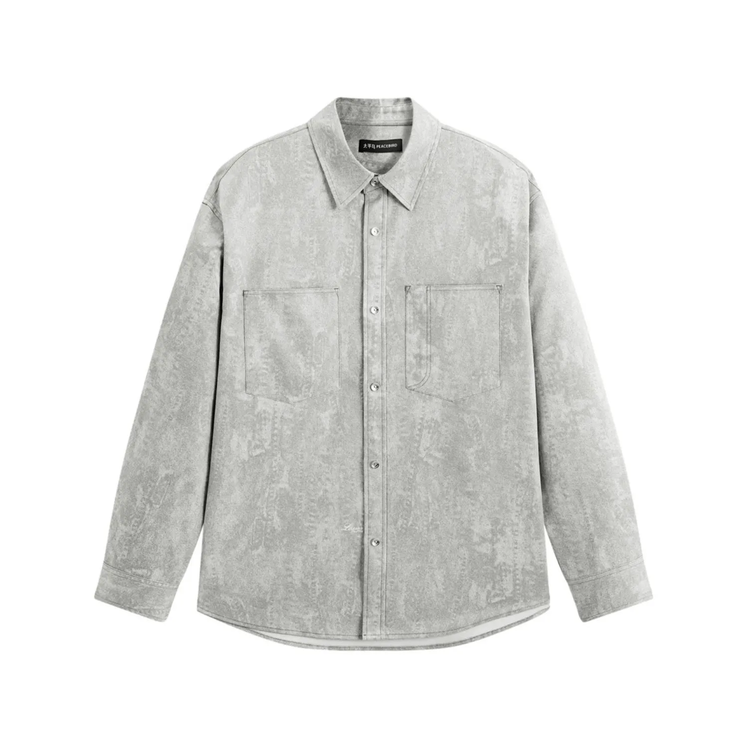 Men's Tonal Gradient-Print Shirt sold by PEACEBIRD