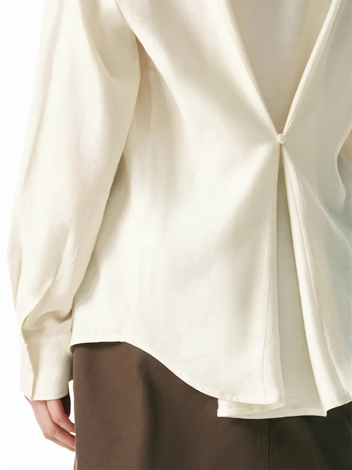 Women's Shirt with Detachable Ruffle Trim sold by PEACEBIRD product image thumbnail 5