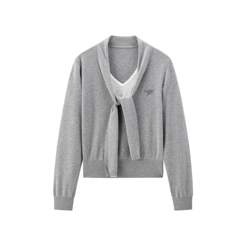 Women's Slim-Fit Layered-Look Top made by PEACEBIRD
