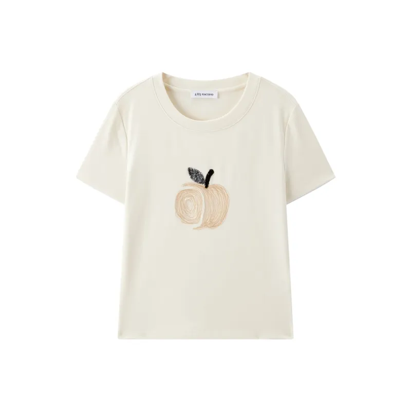 Women's Slim-Fit Sequin-Embroidered T-Shirt sold by PEACEBIRD