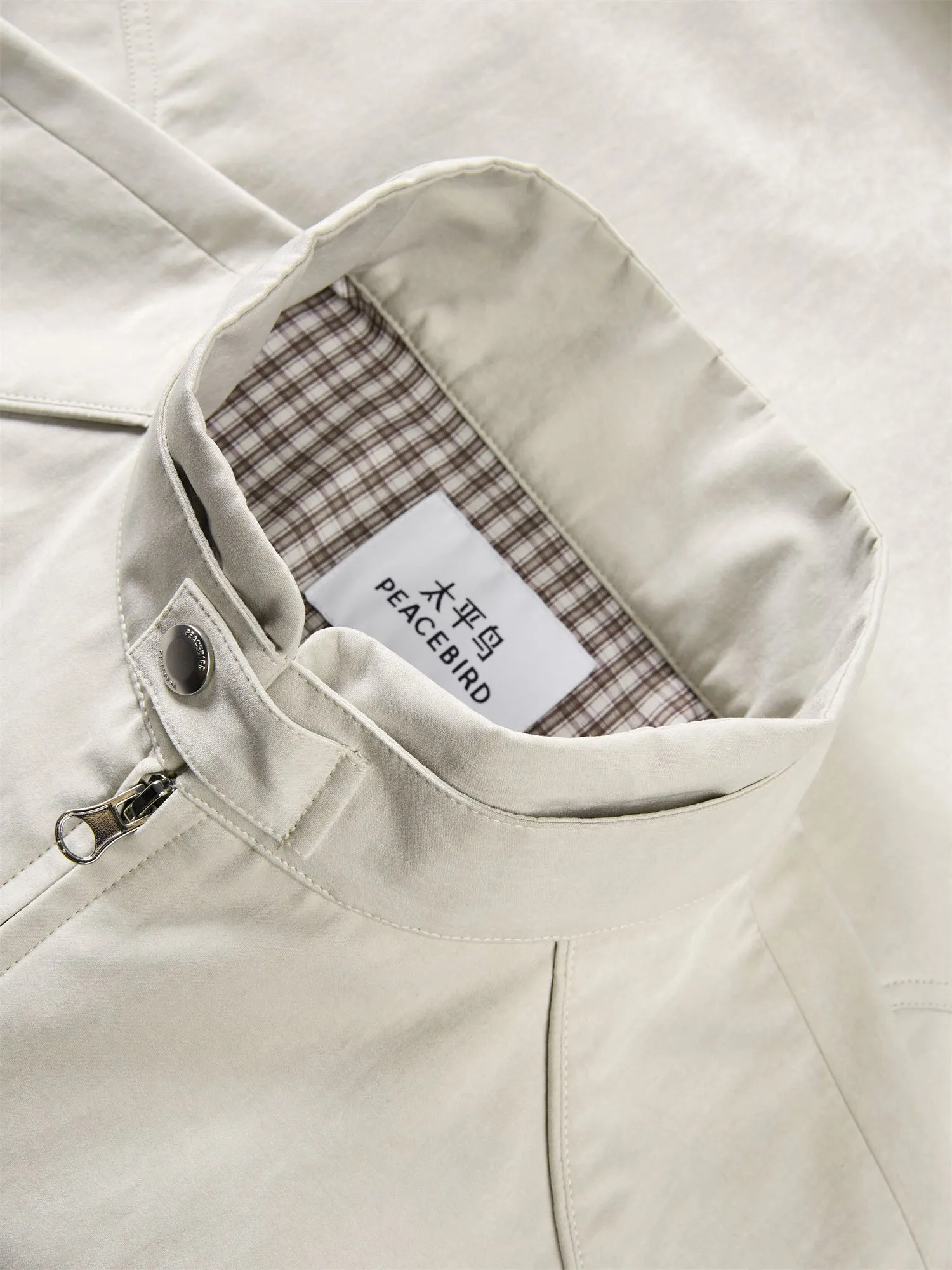 Men's Stand-Collar Jacket with Elastic Hem sold by PEACEBIRD product image thumbnail 3
