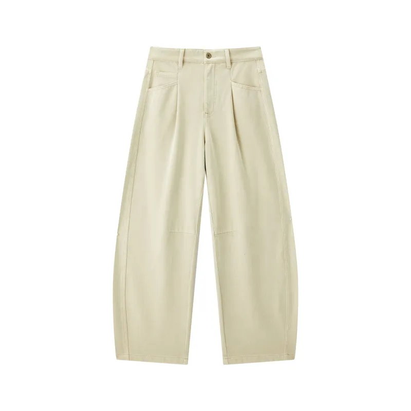 Women's High-Waist Oversized Barrel-Leg Pants sold by PEACEBIRD