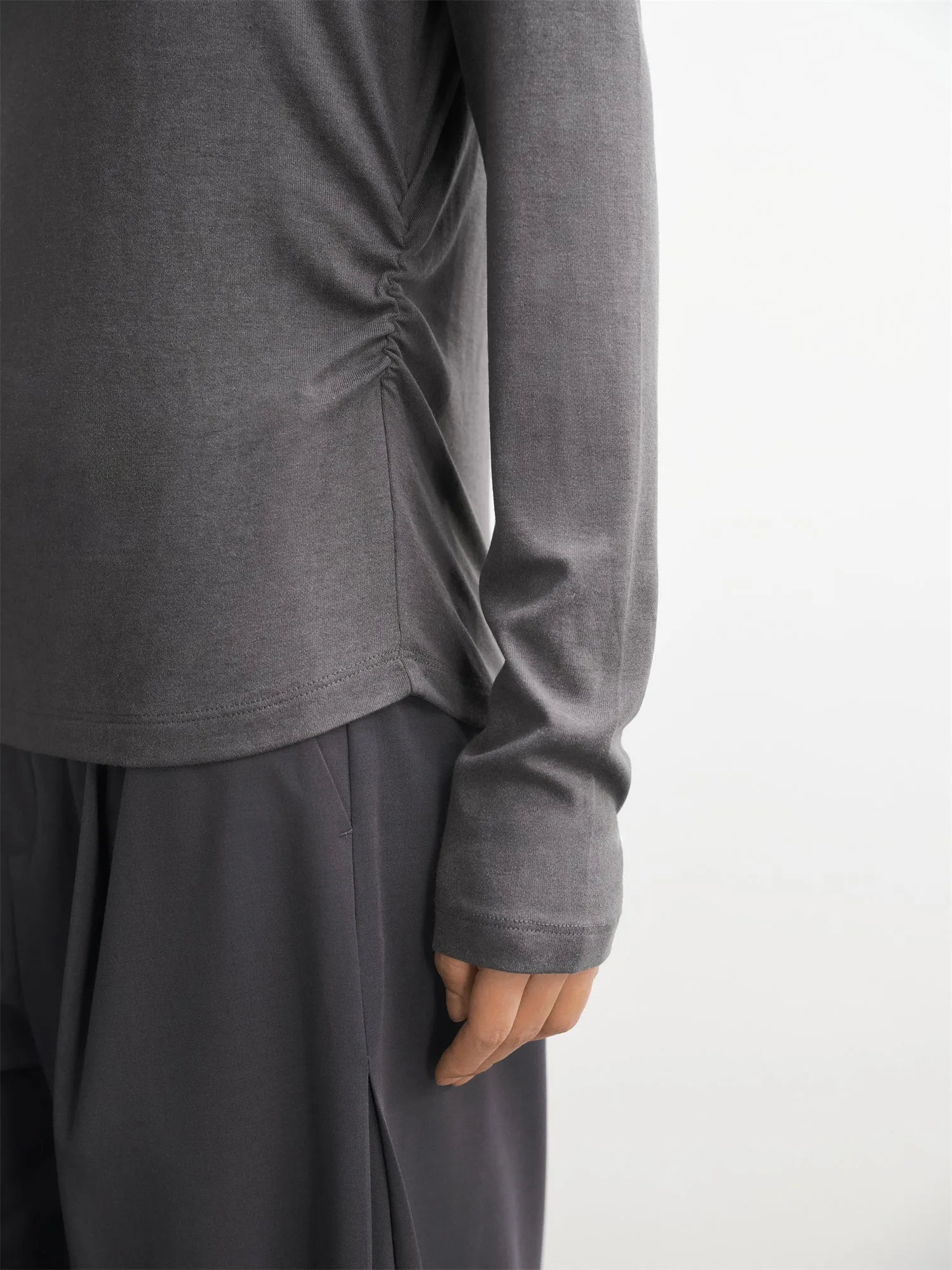 Women's Slim-Fit Long-Sleeve T-Shirt sold by PEACEBIRD product image thumbnail 5