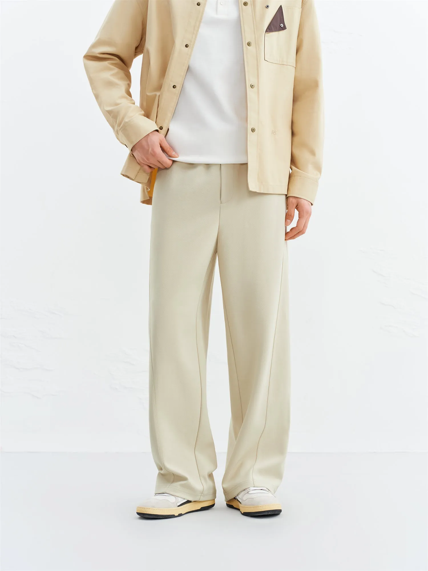 Men's Drawstring Straight-Leg Sweatpants sold by PEACEBIRD product image thumbnail 2