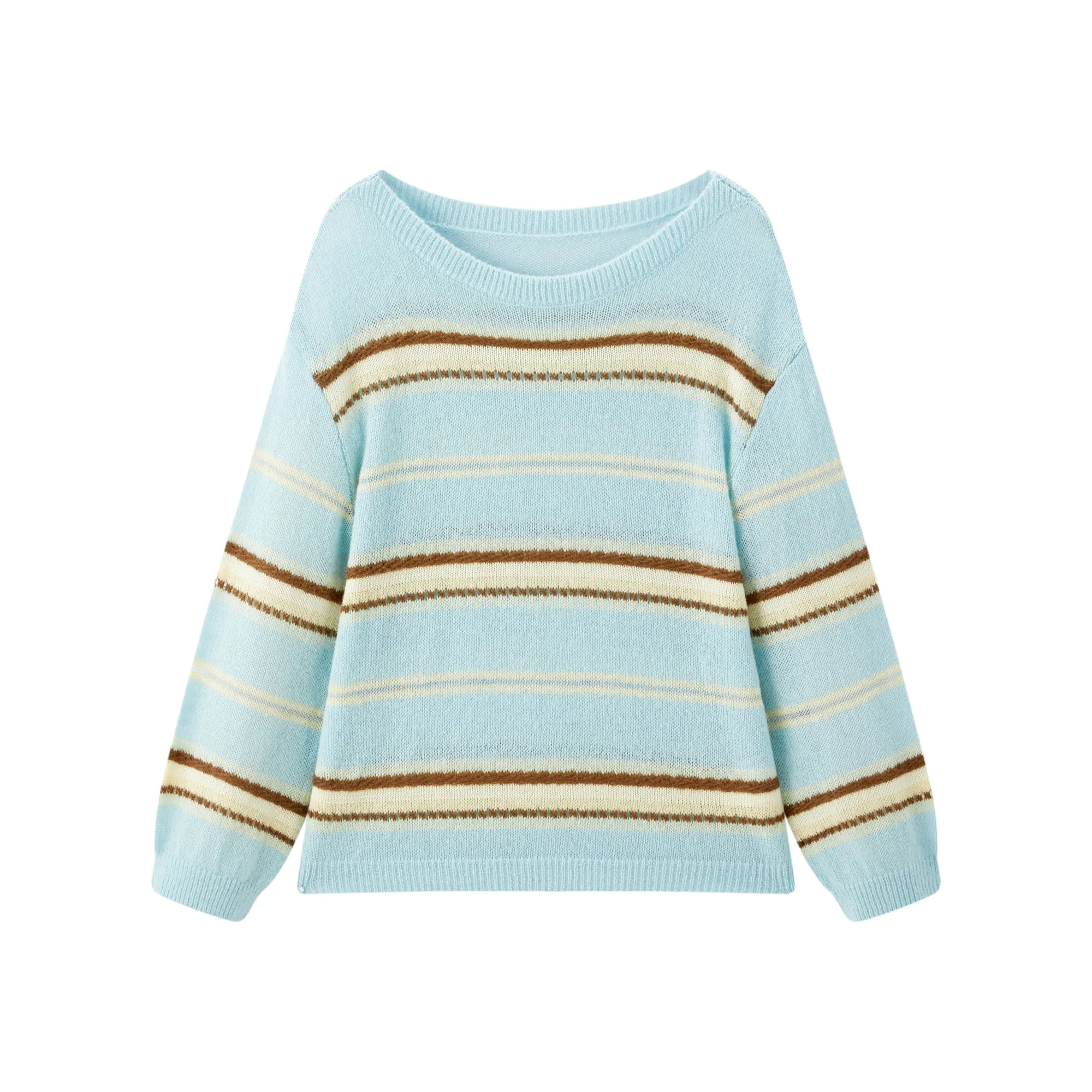 Women's Alpaca-Blend Striped Knit Sweater sold by PEACEBIRD