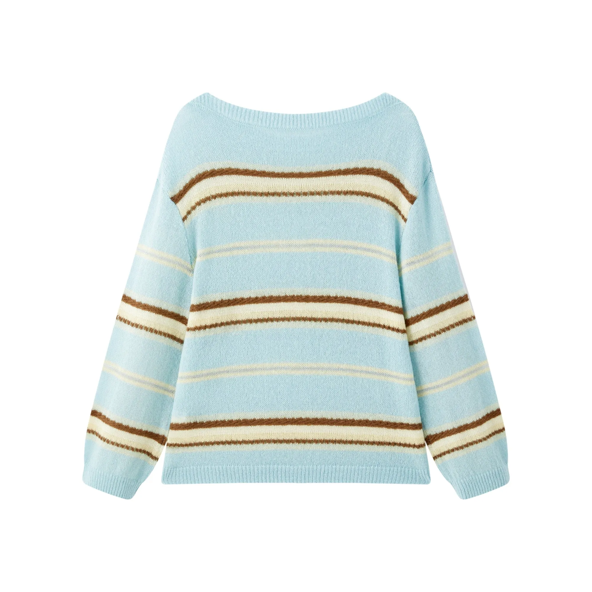 Women's Alpaca-Blend Striped Knit Sweater sold by PEACEBIRD product image thumbnail 3