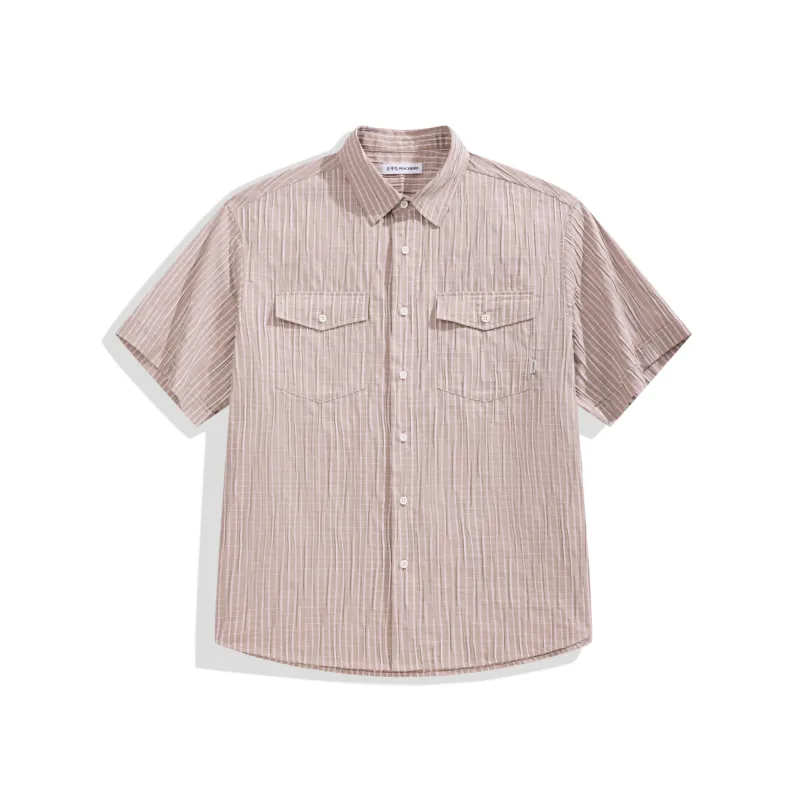 Men's Classic Striped Shirt made by PEACEBIRD