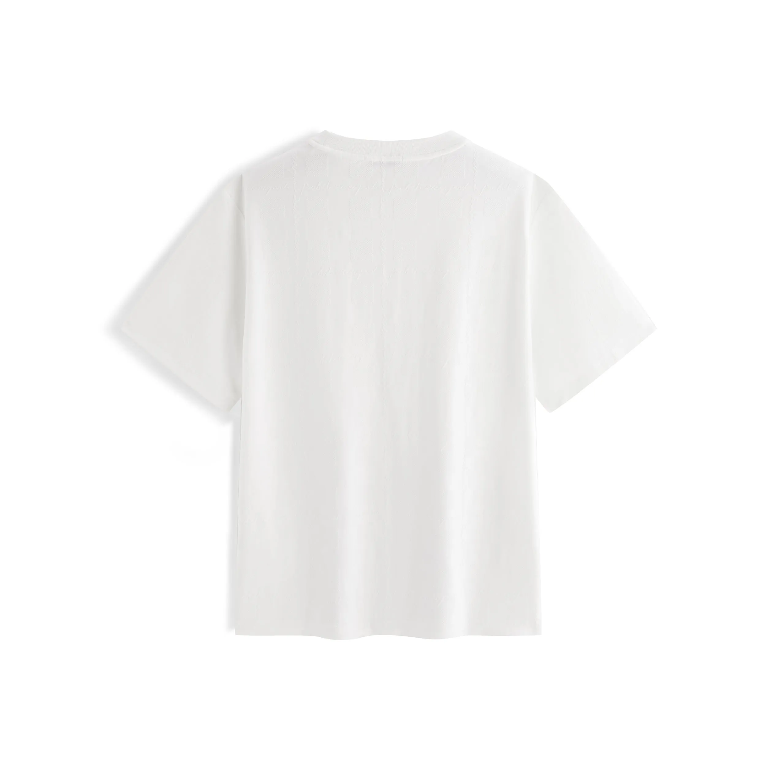 Men's Solid Tonal Jacquard T-Shirt sold by PEACEBIRD product image thumbnail 3