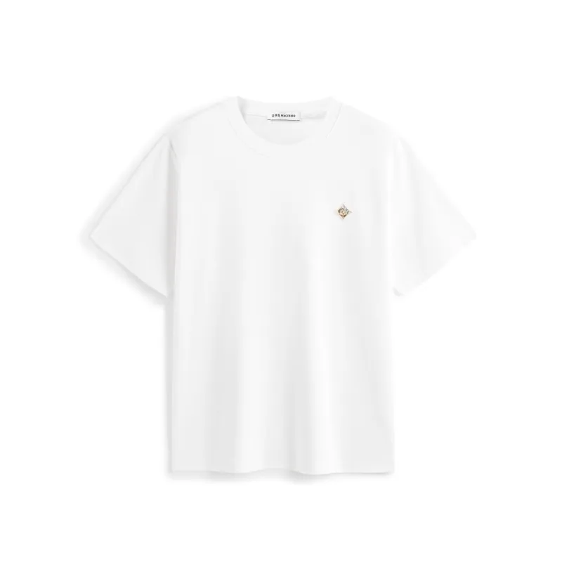 Men's Basic Embroidered T-Shirt made by PEACEBIRD