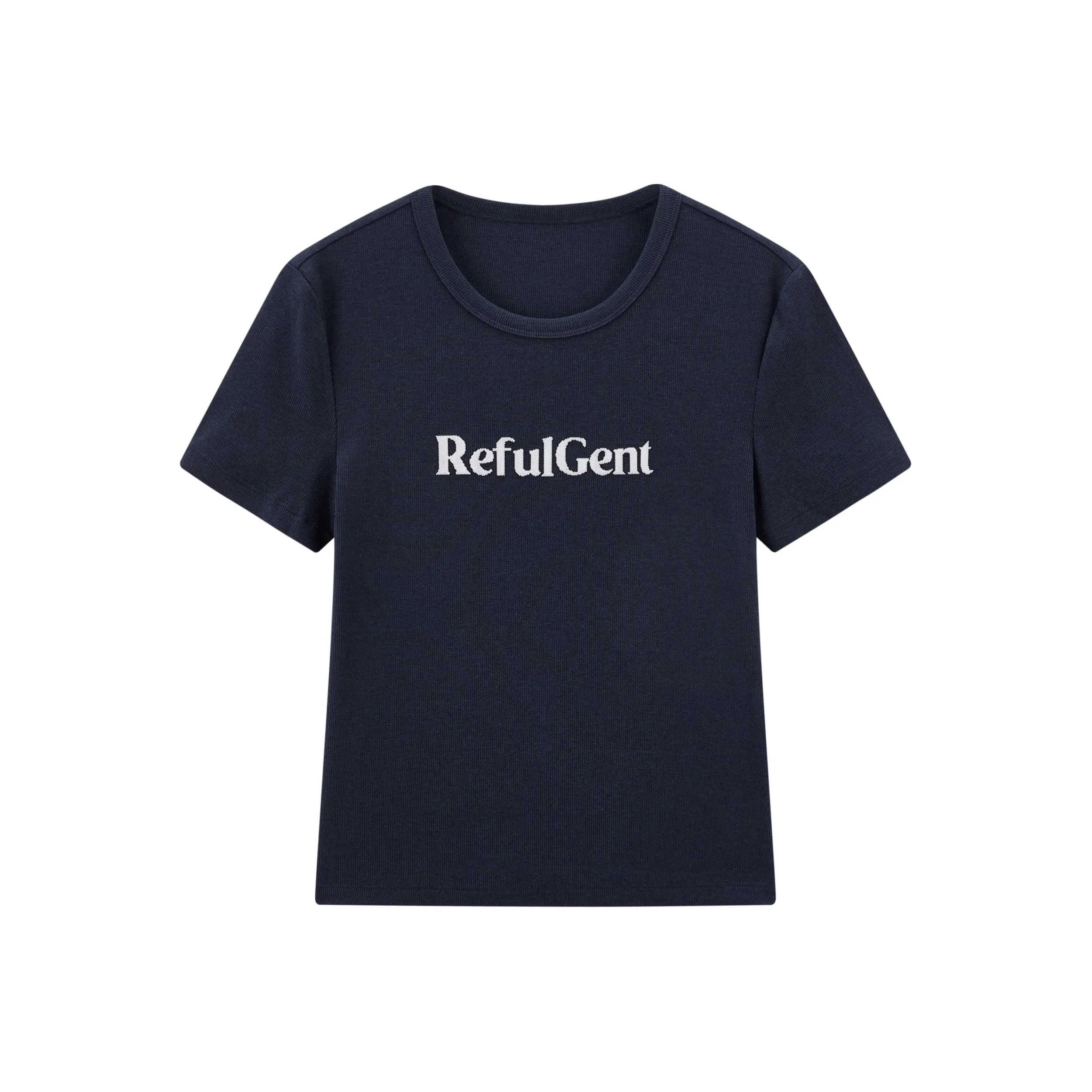 Women's Slim Fit T-Shirt with Flocked Letter Print sold by PEACEBIRD product image thumbnail 2