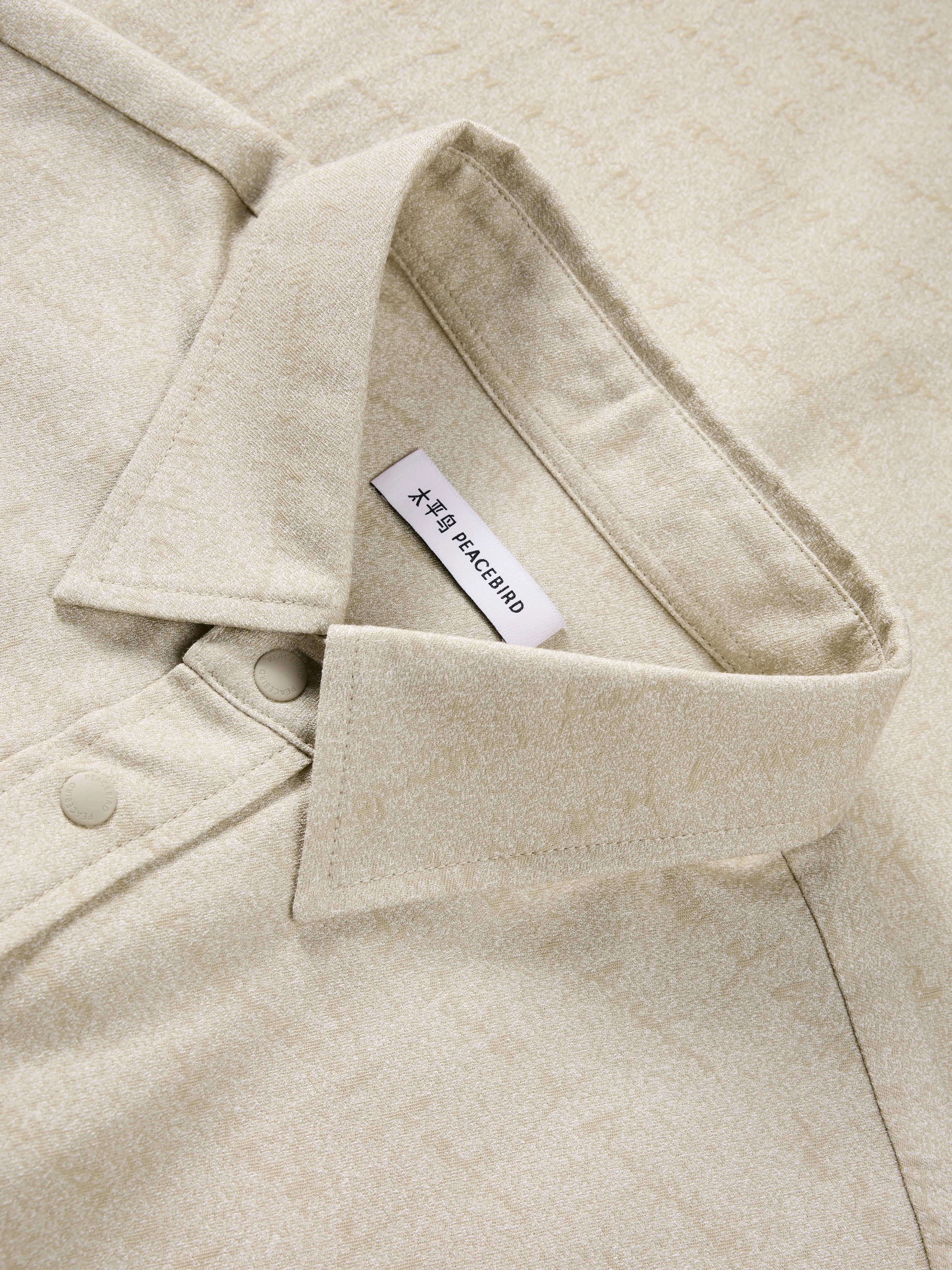 Men's Letter Jacquard Short-Sleeve Shirt sold by PEACEBIRD product image thumbnail 4