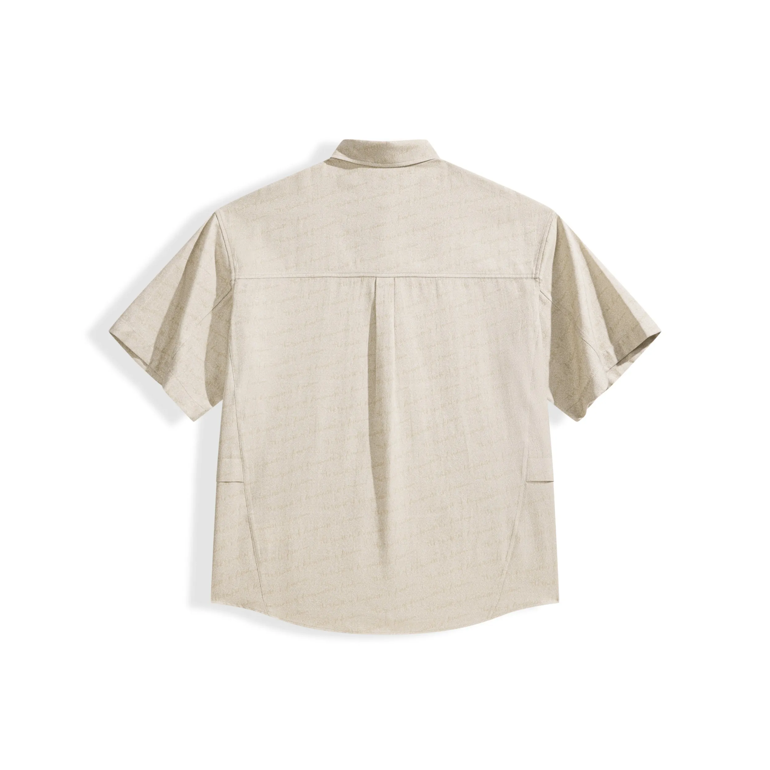 Men's Letter Jacquard Short-Sleeve Shirt sold by PEACEBIRD product image thumbnail 3