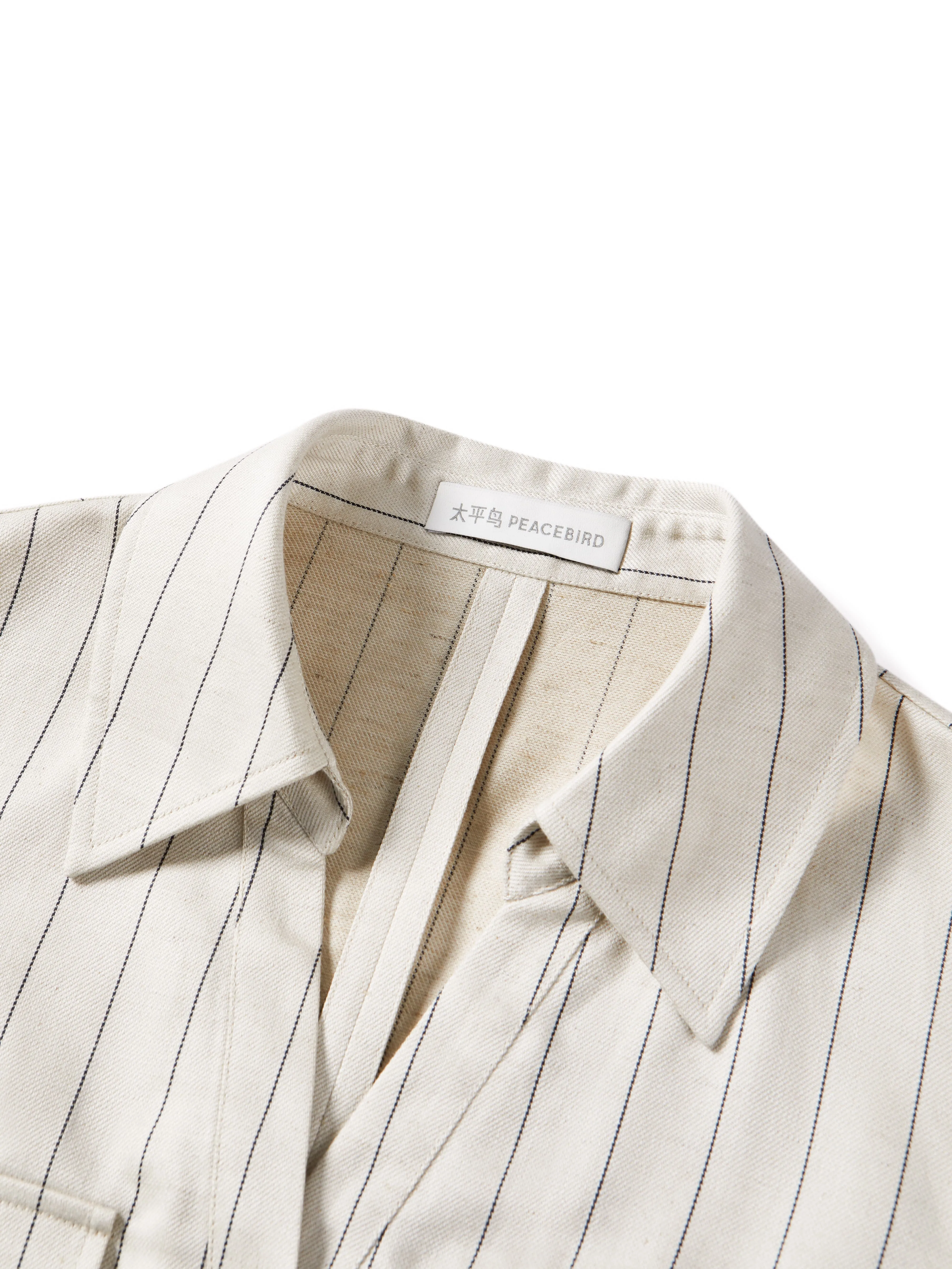 Women's Minimalist Vertical Stripe V-neck Top sold by PEACEBIRD product image thumbnail 4