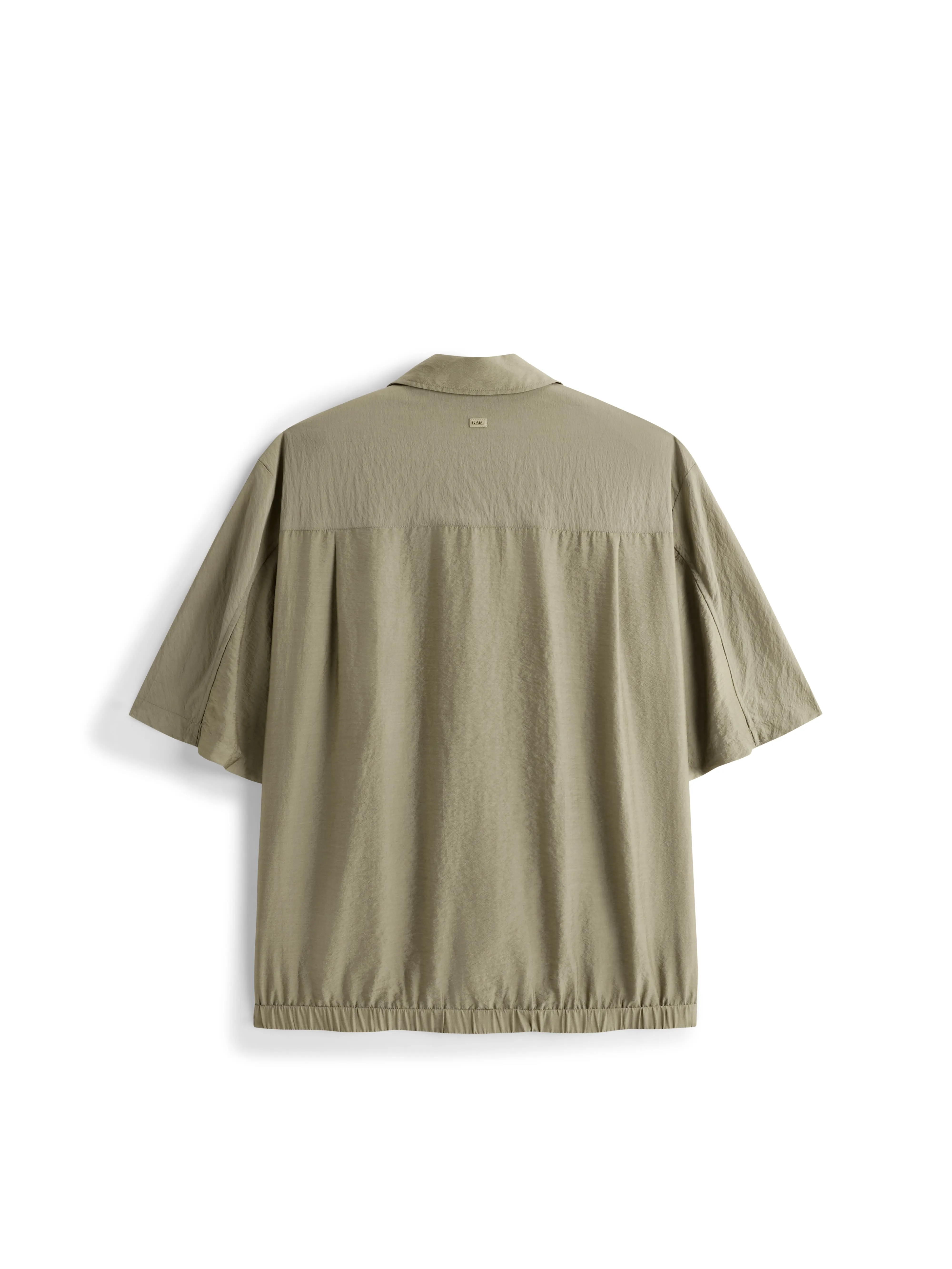 Men's Casual Mulberry Silk Textured Short-Sleeve Shirt sold by PEACEBIRD product image thumbnail 3